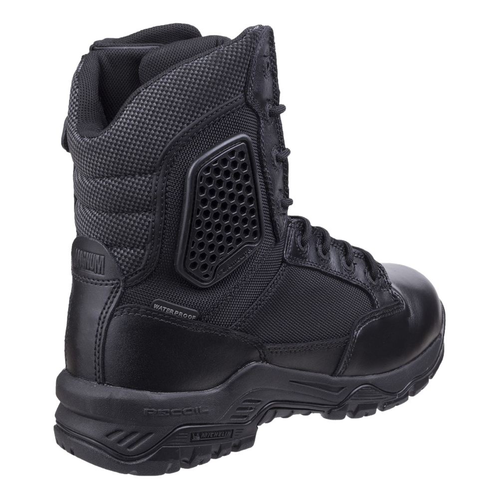 Unisex Magnum Black Strike Force 8.0 Side Zip WP Uniform Boots Magnum footsure