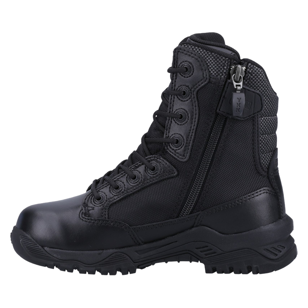 Unisex Magnum Black Strike Force 8.0 Side Zip WP Uniform Boots Magnum footsure